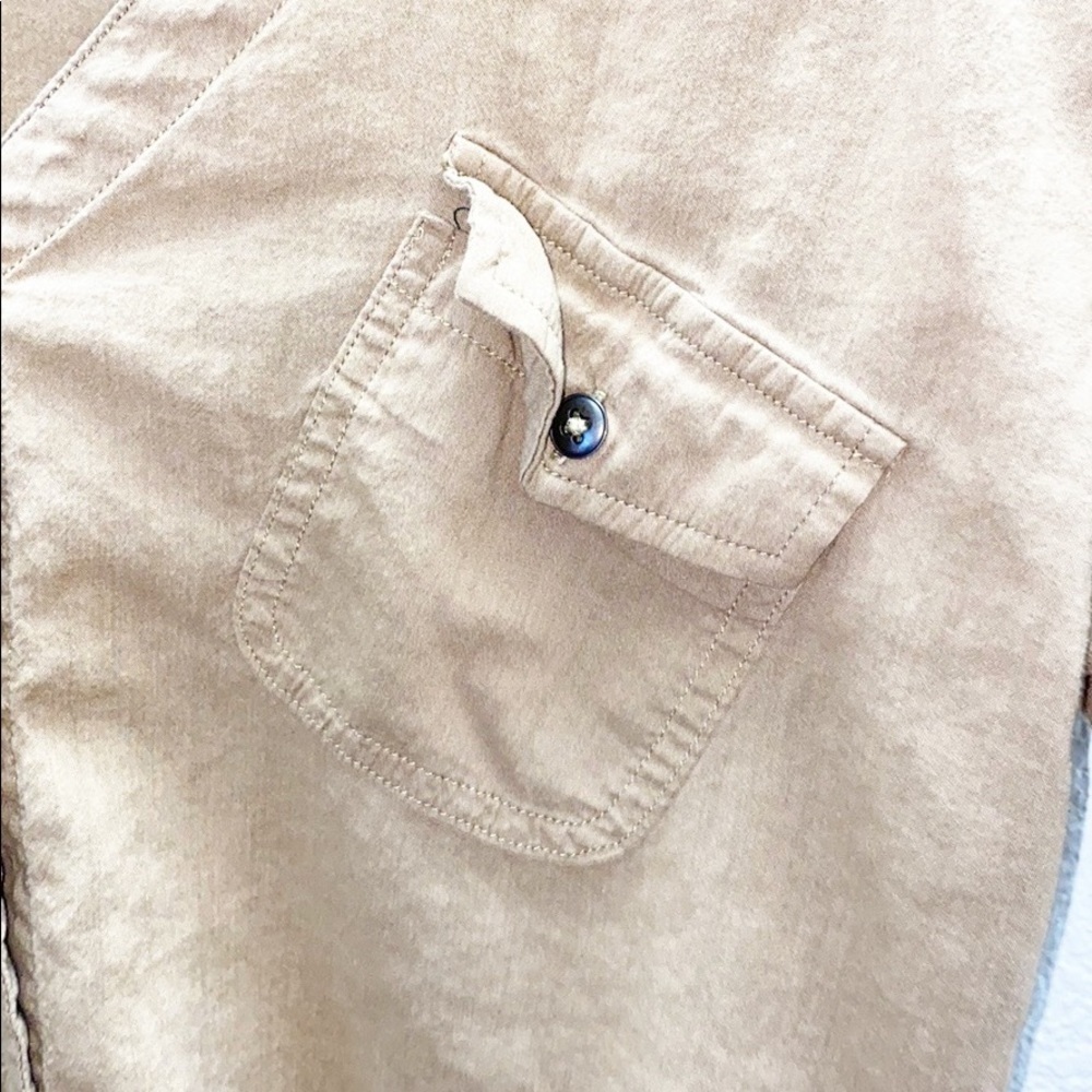 Levi’s Camel Button Front Tie Front Short Sleeve - image 5